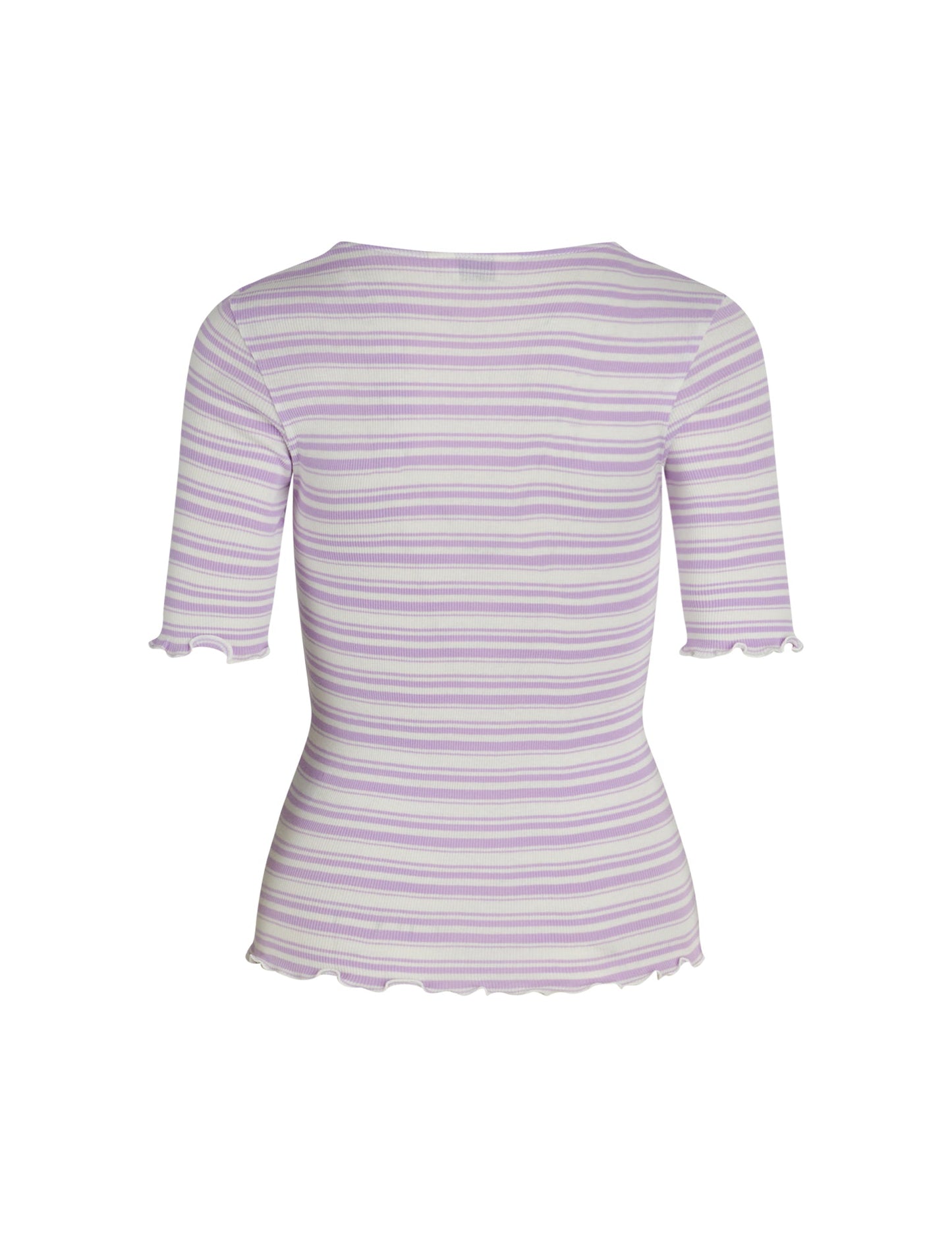 2x2 Cotton Stripe Tinna Tee,  White Alyssum / Lavendula