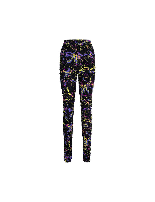 Pollux Pisa Leggings,  Sky AOP Black