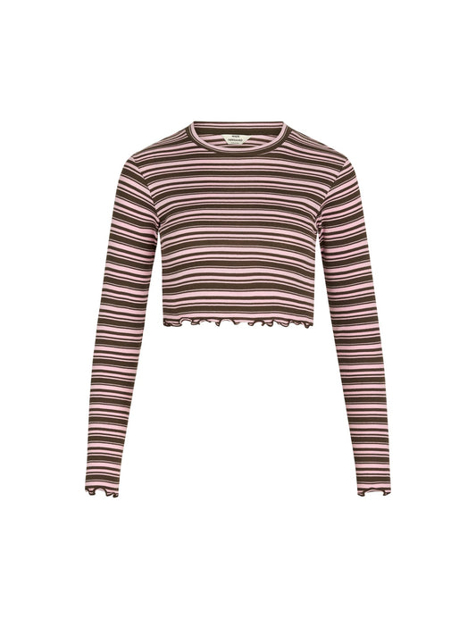 2x2 Cotton Stripe Tira Top,  Pink Lavender/Wren