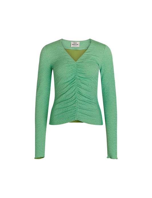 Flex Crepe Shear Top,  Light Grass Green