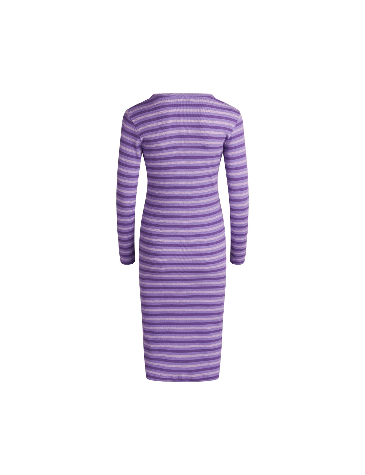 2x2 Lurex Stripe Duba Dress,  2x2 Stripe/Paisley Purple