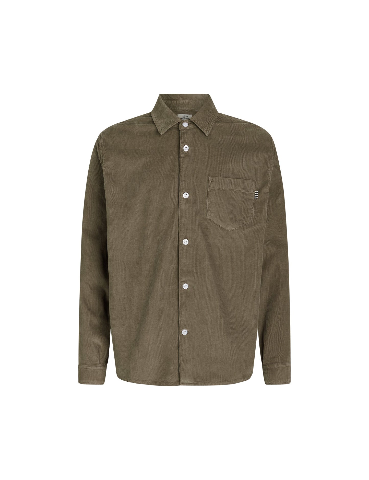 Organic Cord Svano Shirt, Dusky Green