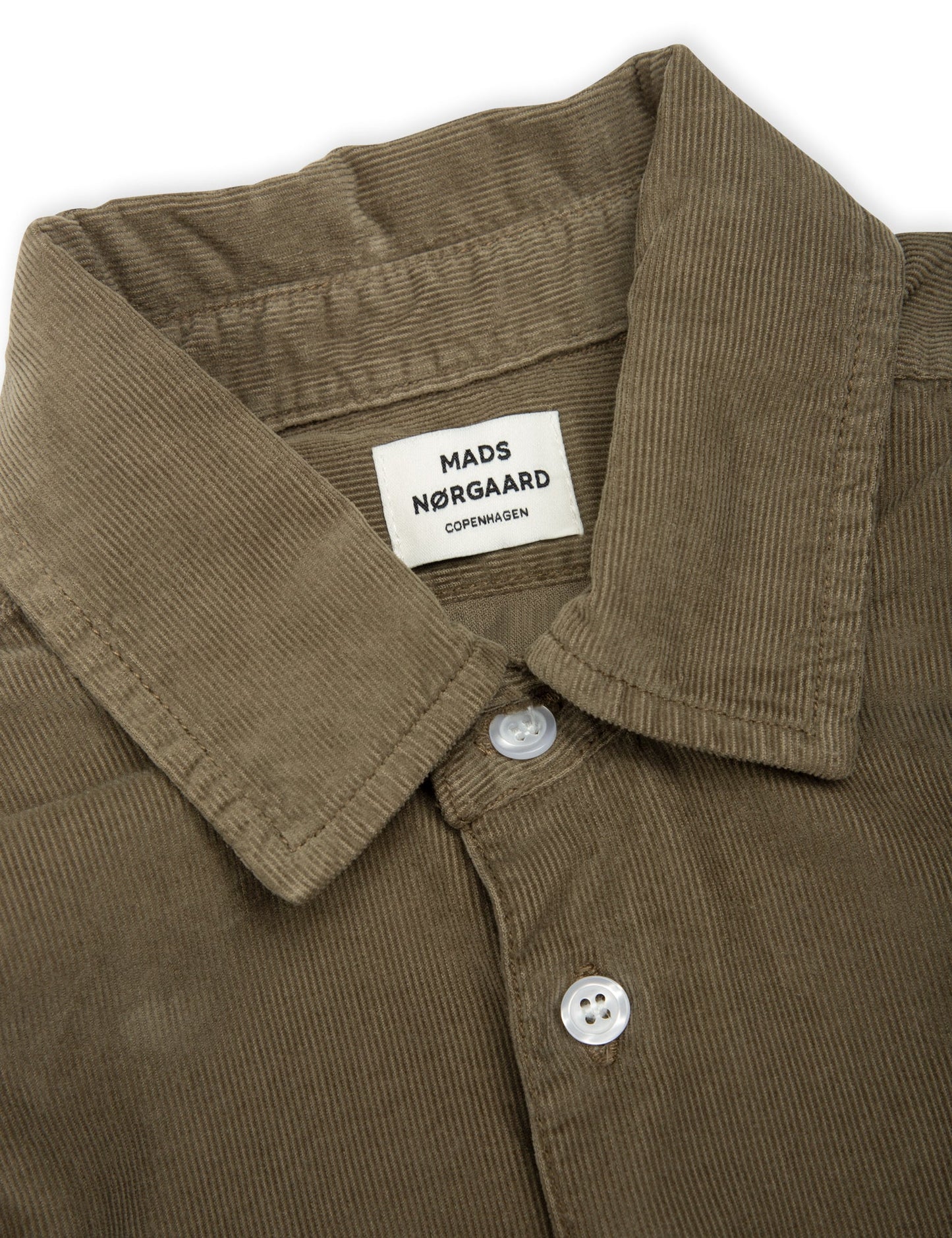 Organic Cord Svano Shirt, Dusky Green