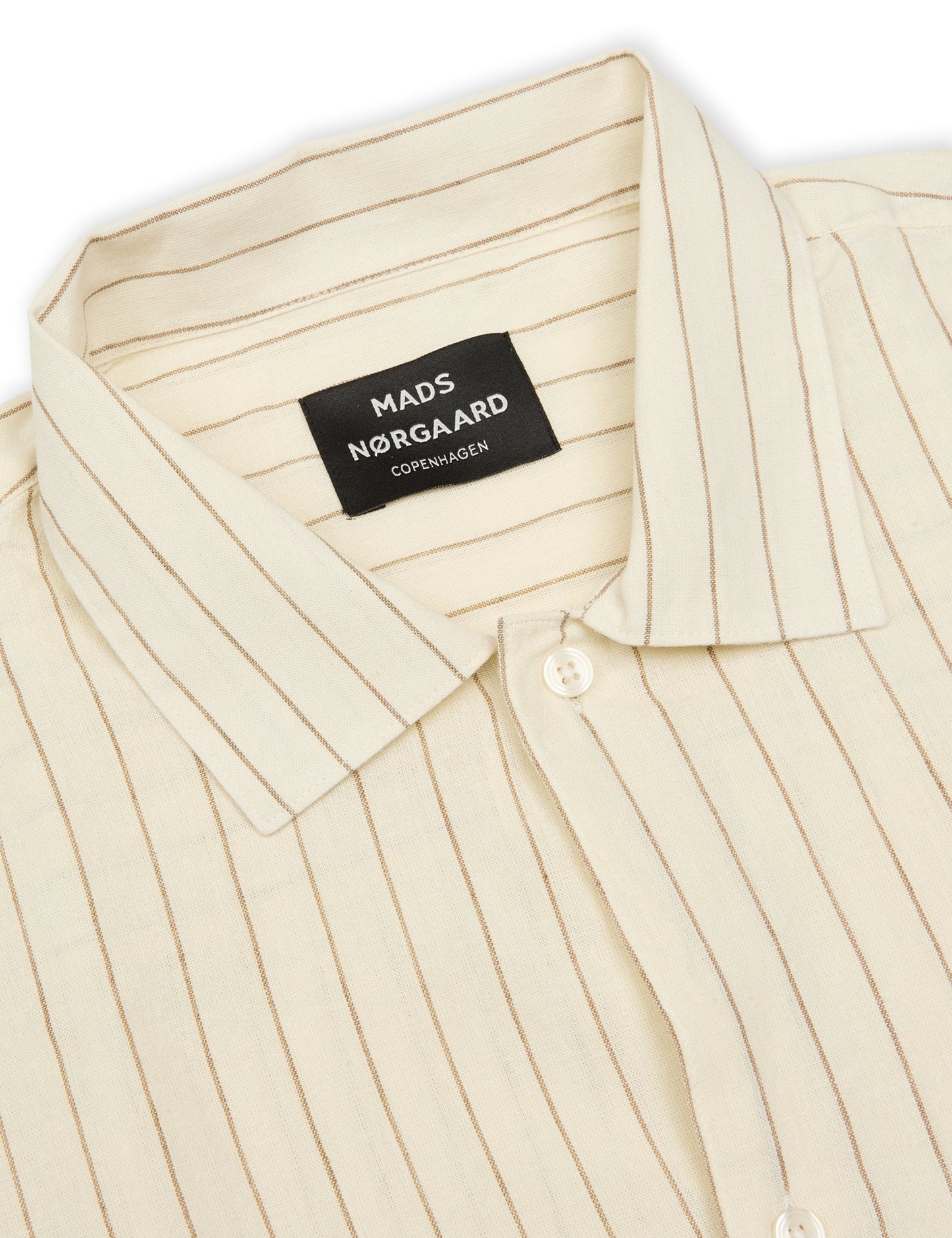 Cotton Linen Mateo Shirt SS, Vanilla Ice/Kelp