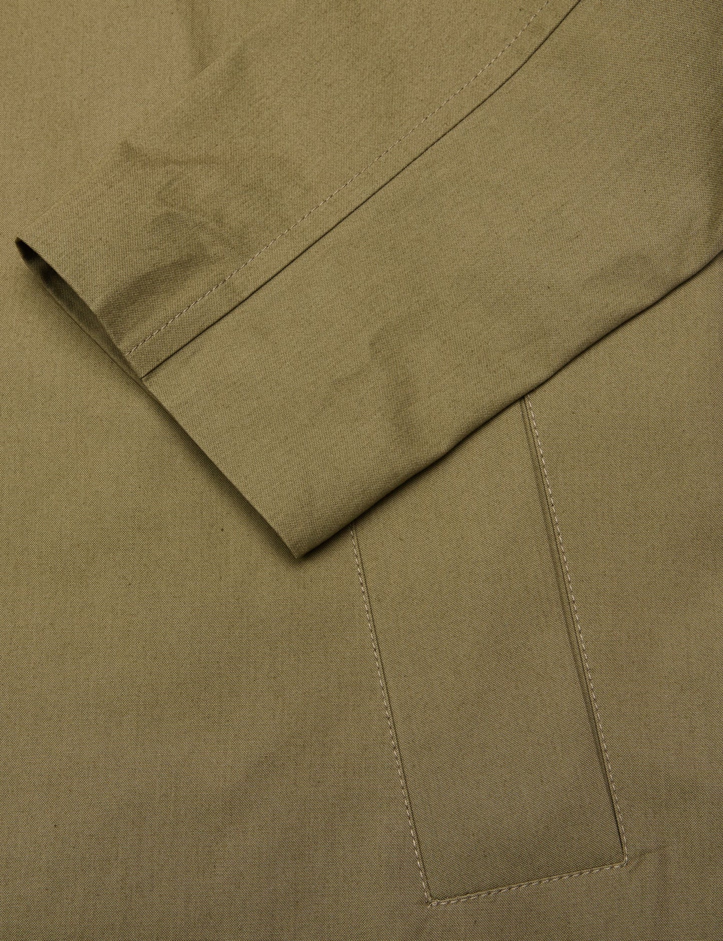 Dry Cotton Curtis Coat, Dusky Green