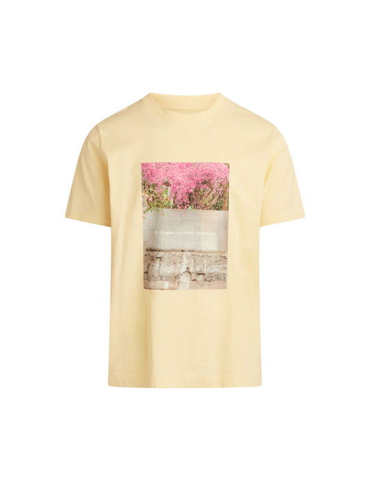 Heavy Twin Flower Tee,  Vanilla Custard