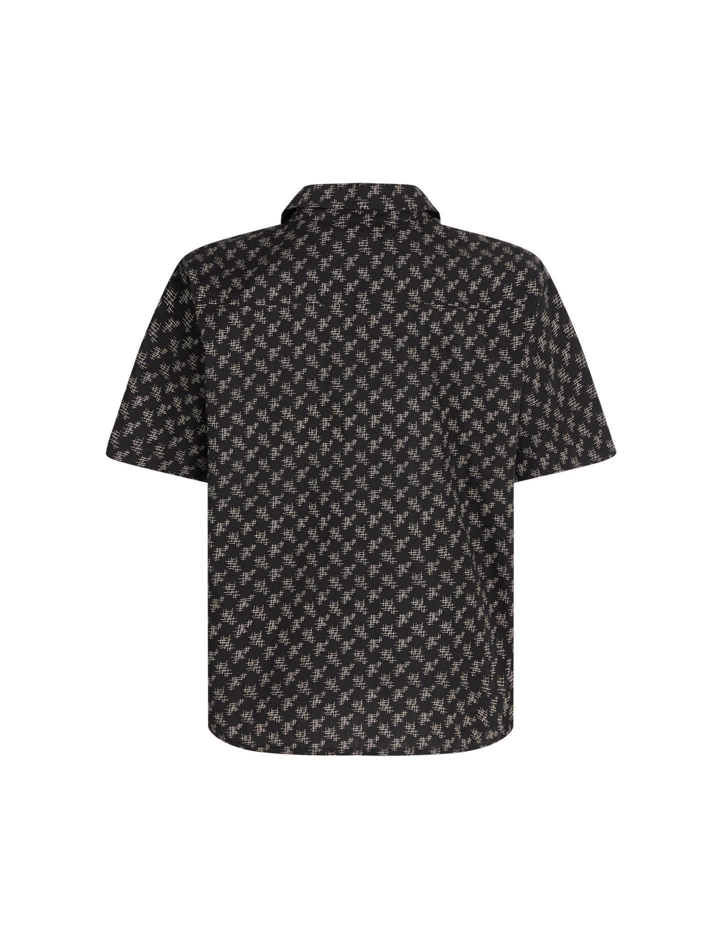 AOP Poplin Skully Shirt, Black /Vintage Khaki AOP