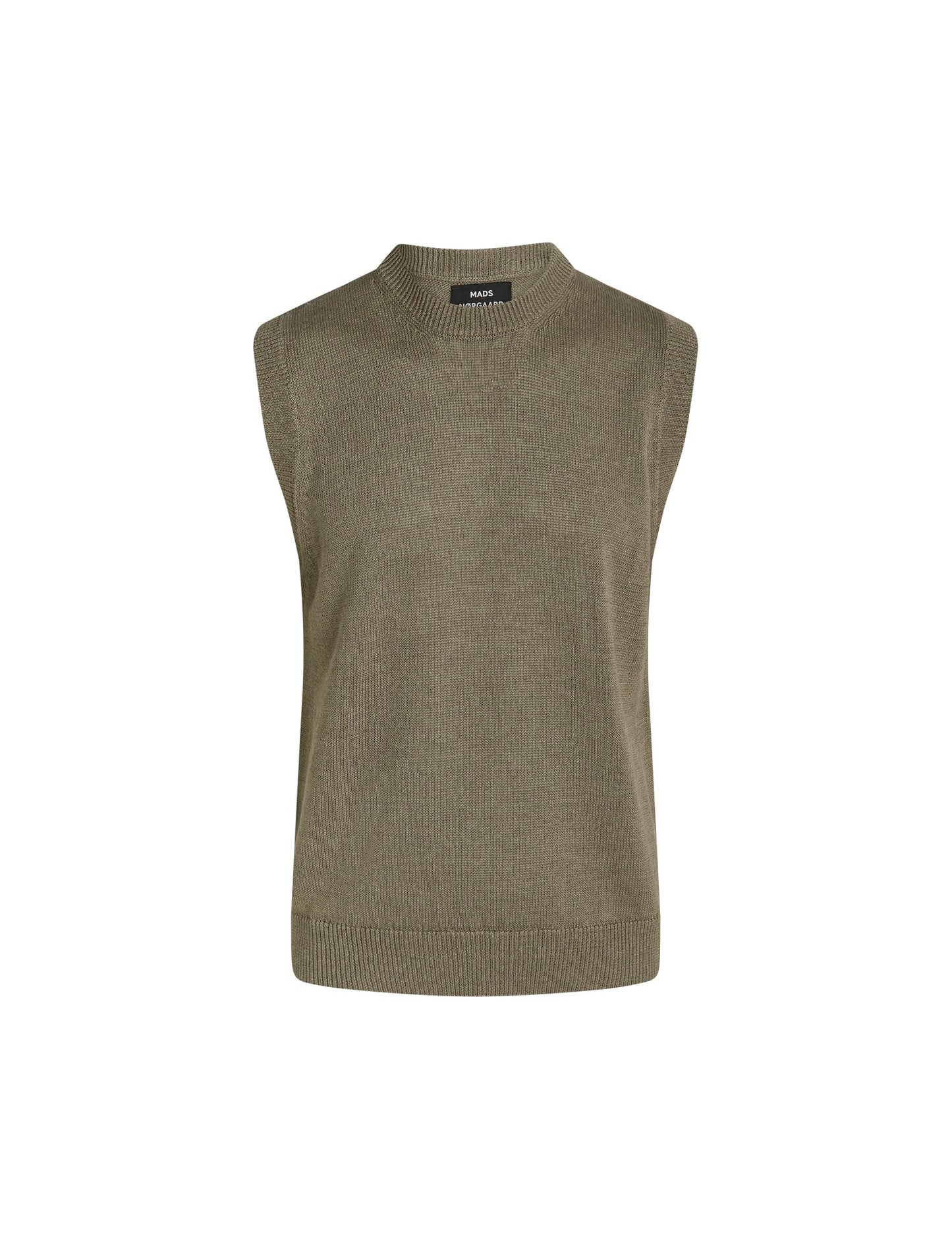 Linen Cotton Koro Vest, Dusky Green