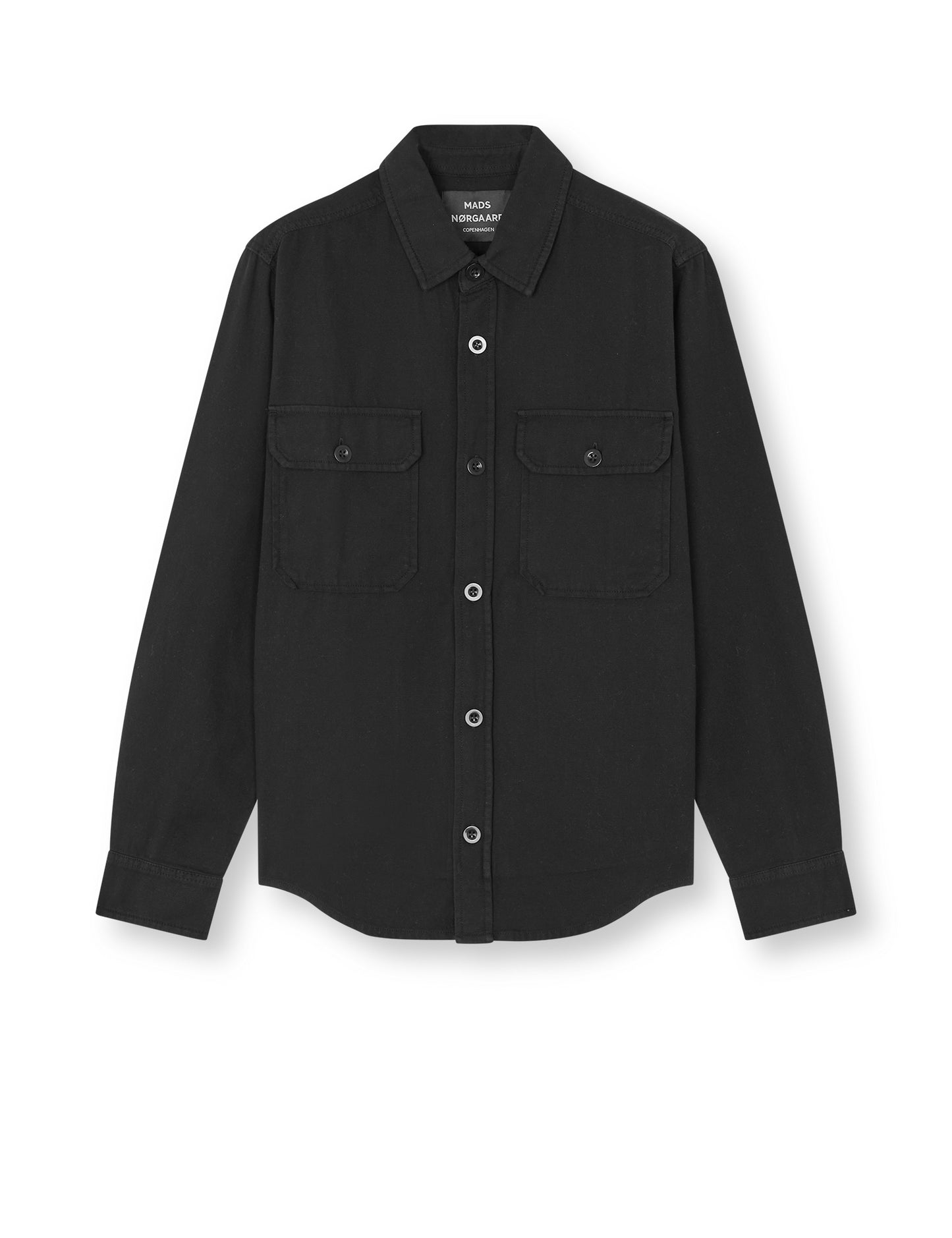 Dyed Canvas Skyler Shirt, Black