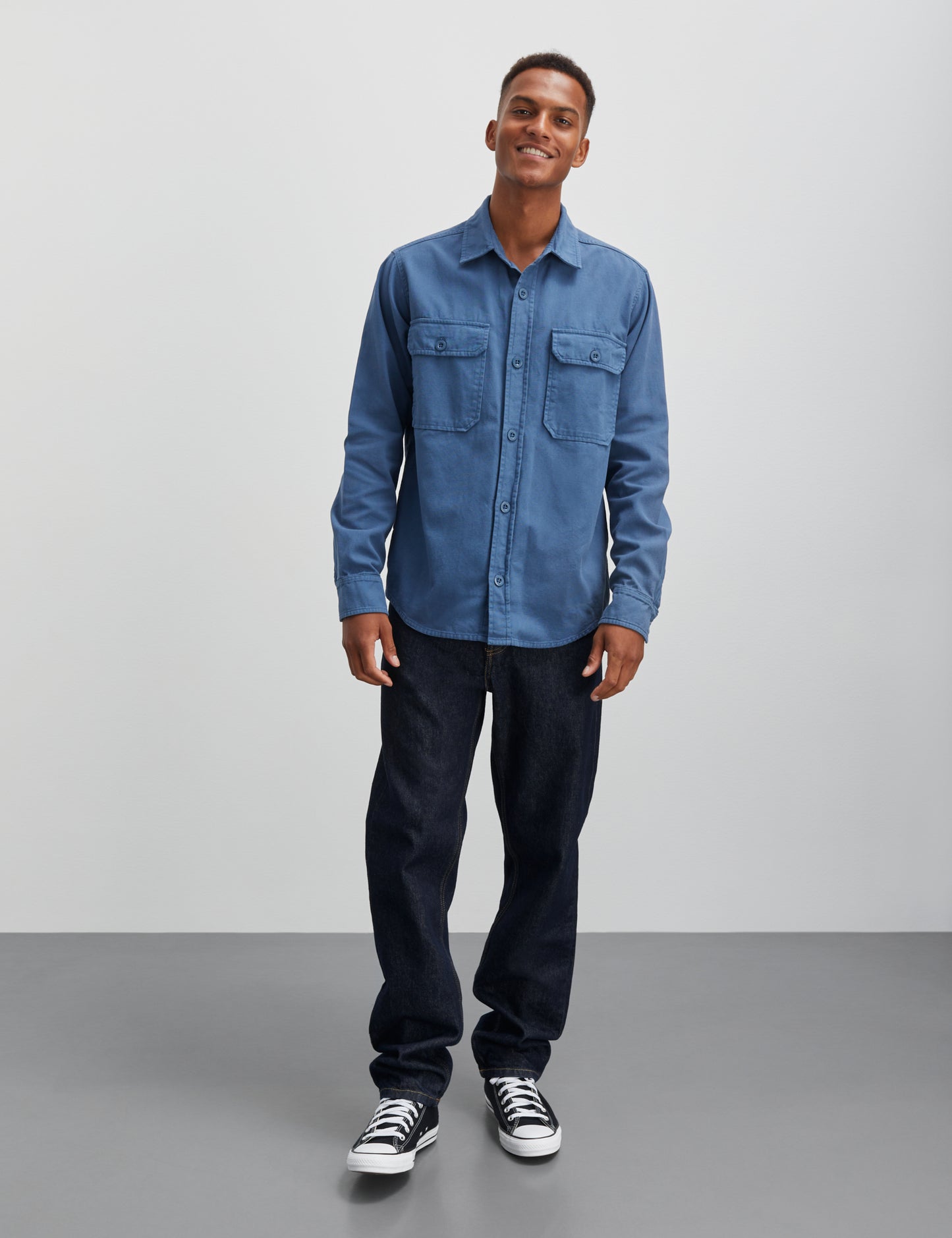 Dyed Canvas Skyler Shirt, Sargasso Sea