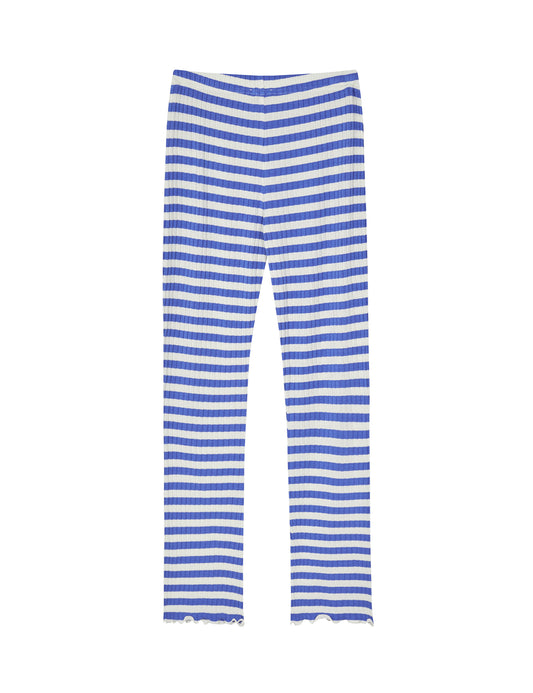 5x5 Classic Stripe Lala Leggings, Amparo Blue/ Vanilla Ice