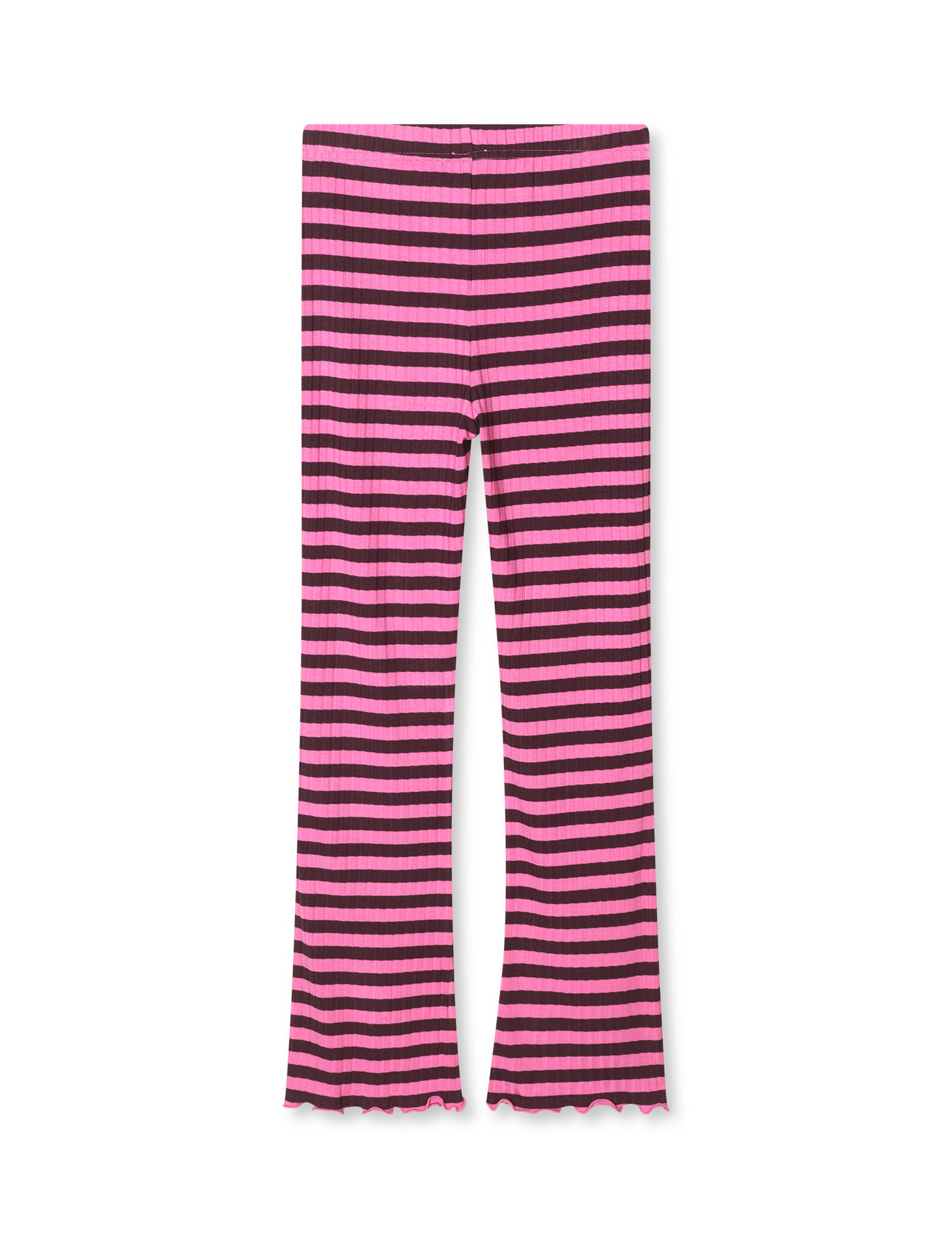 5x5 Classic Stripe Lala Leggings, Plum Perfect/Carmine Rose