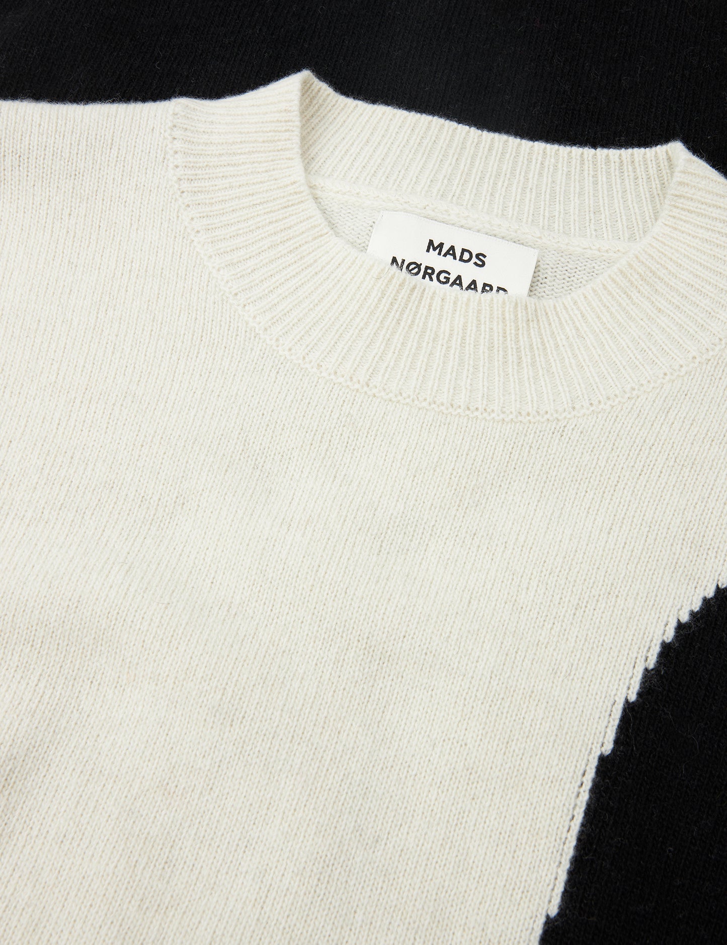 Recy Soft Knit Sandra Sweater, Black/Winter White