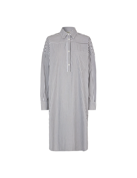 Popla Peri Dress, Castlerock/Optical White