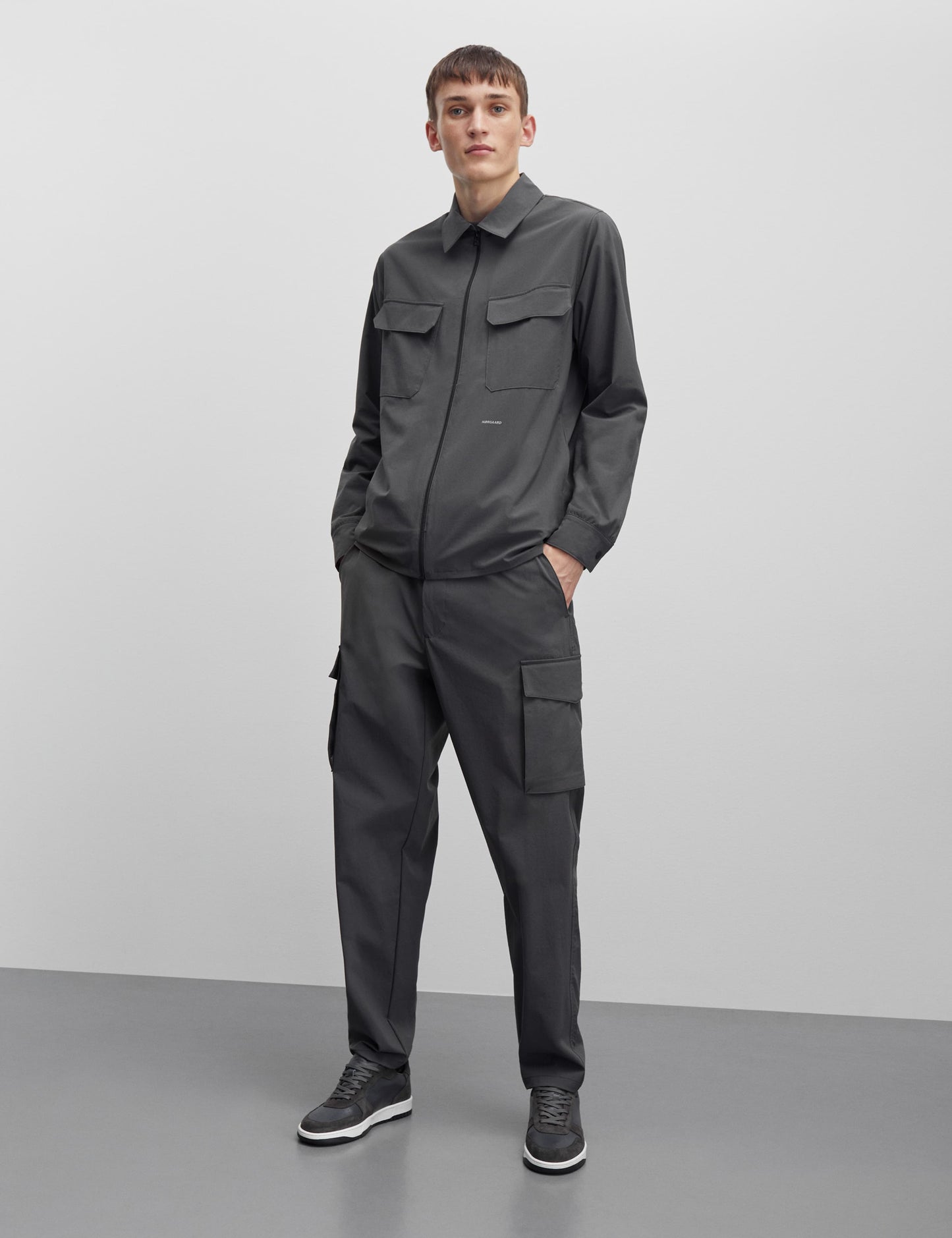 Tek Hozu Zip Shirt, Asphalt