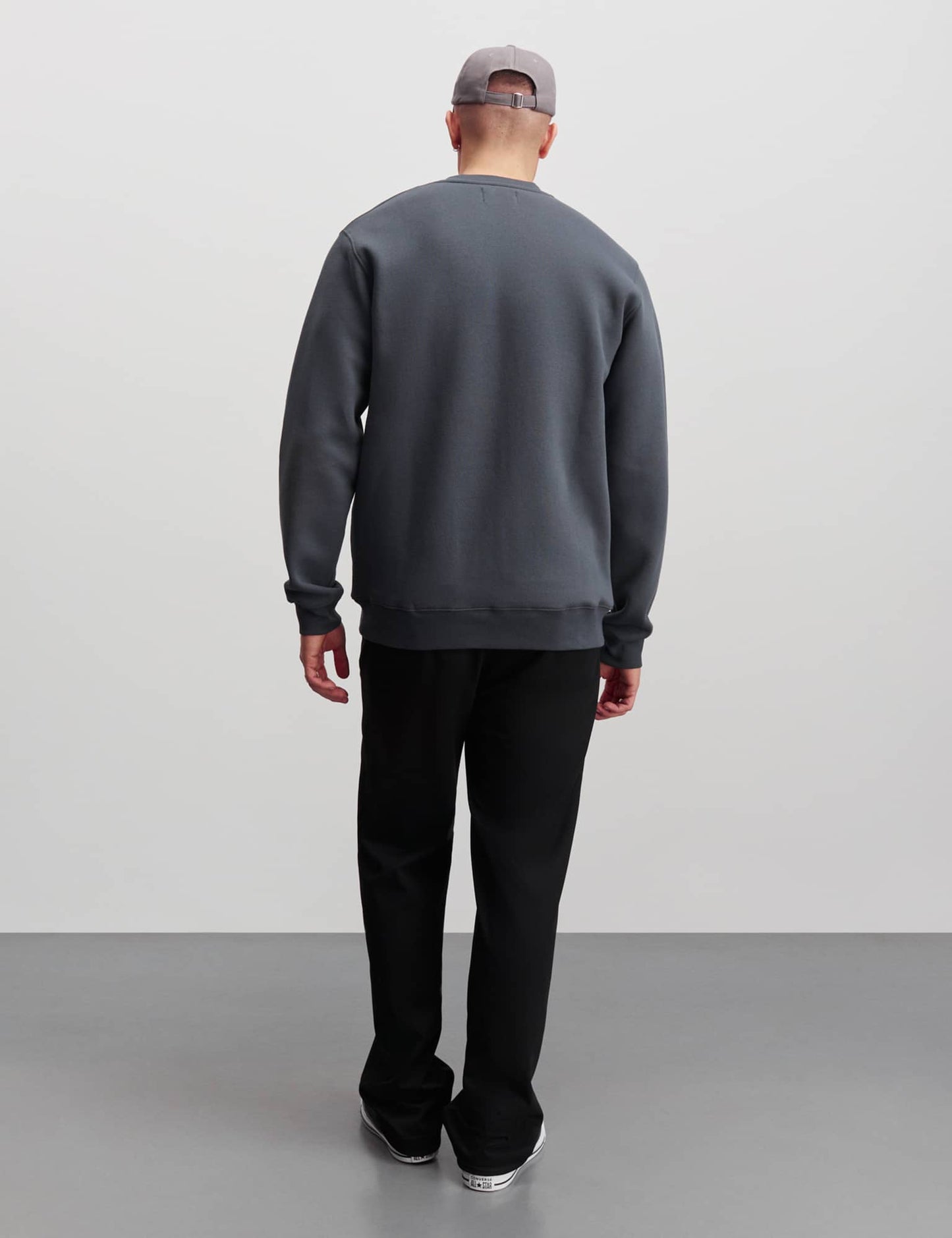 Standard Crew Logo Sweat, Black Oyster