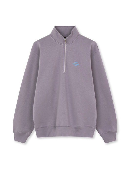 Standard Half Zip Logo Sweat, Gray Ridge