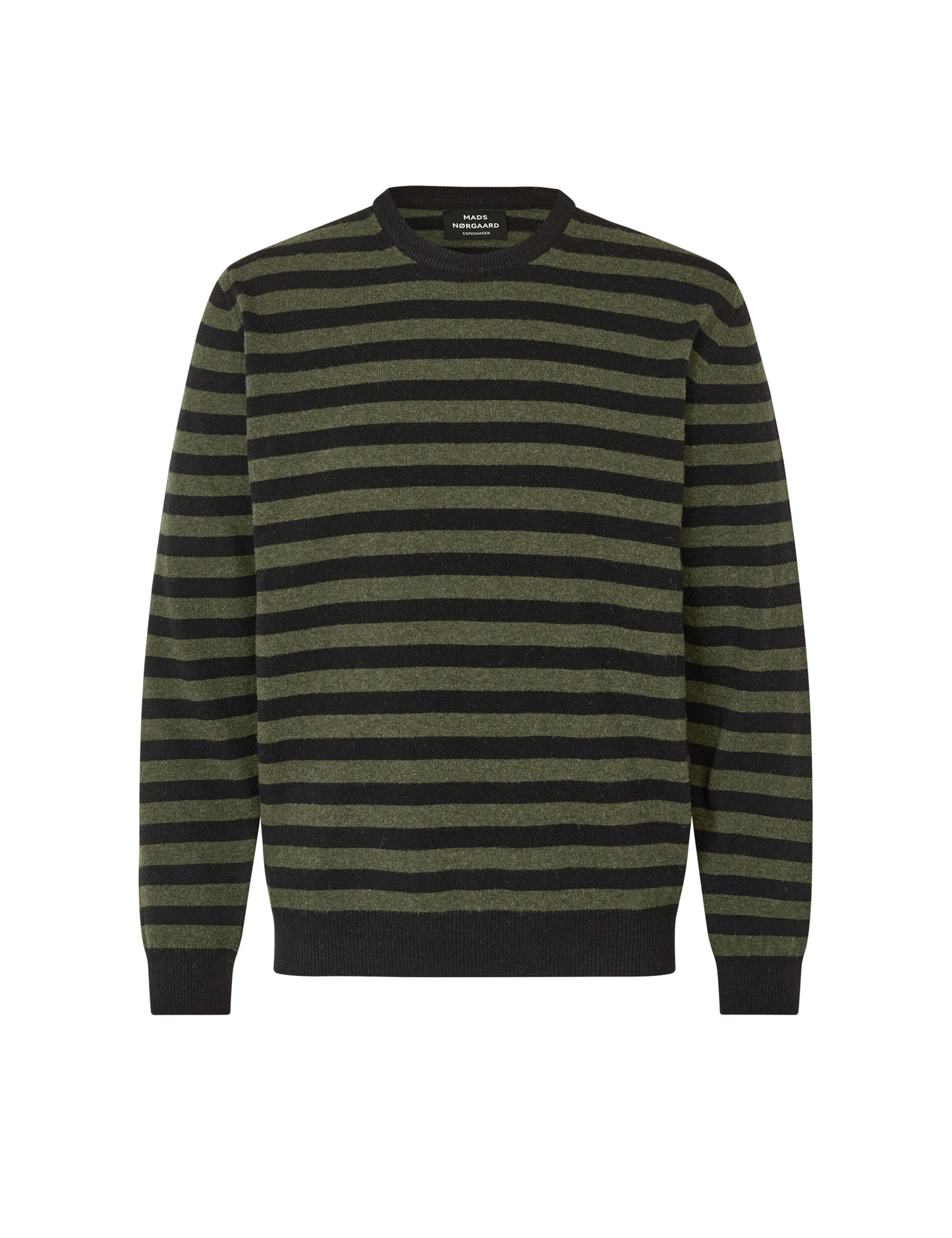 Eco Wool Karsten Stripe Knit, Black/Beluga