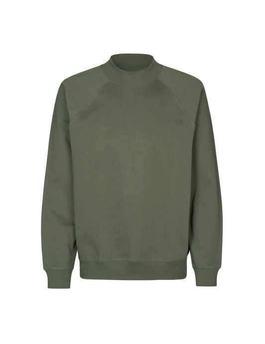 Light Terry Asker Mock Neck Sweat, Beluga