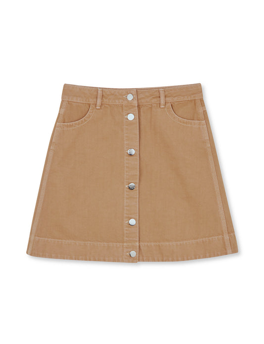 Soil Denim Ria Skirt, Tiger's Eye