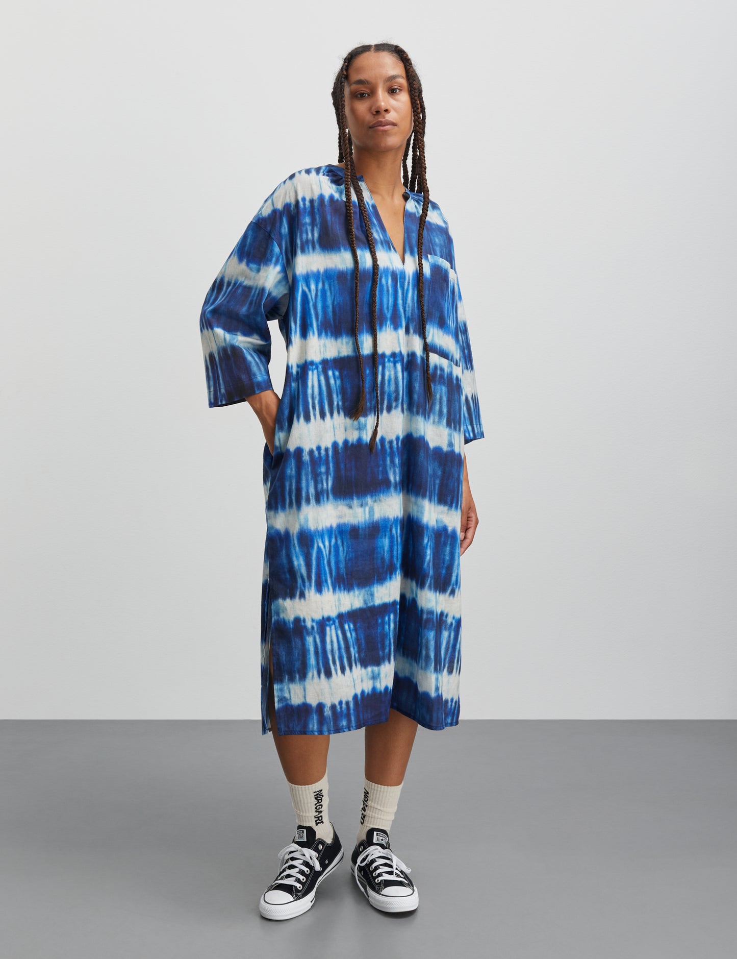 Colin Mana Dress AOP, Tie Dye Stripe AOP Merthyl Blu