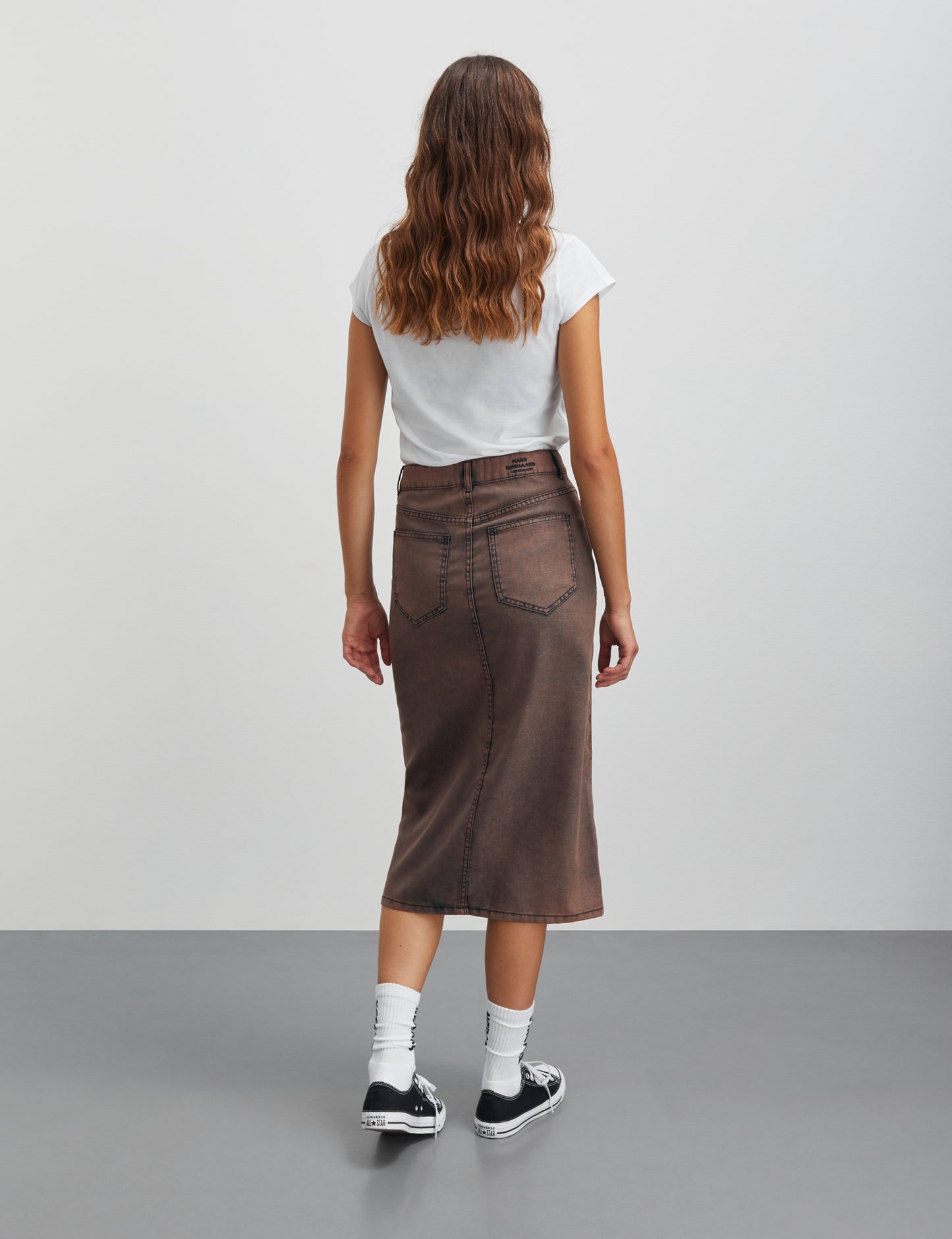 Soft Denim Ketly Skirt, Brown