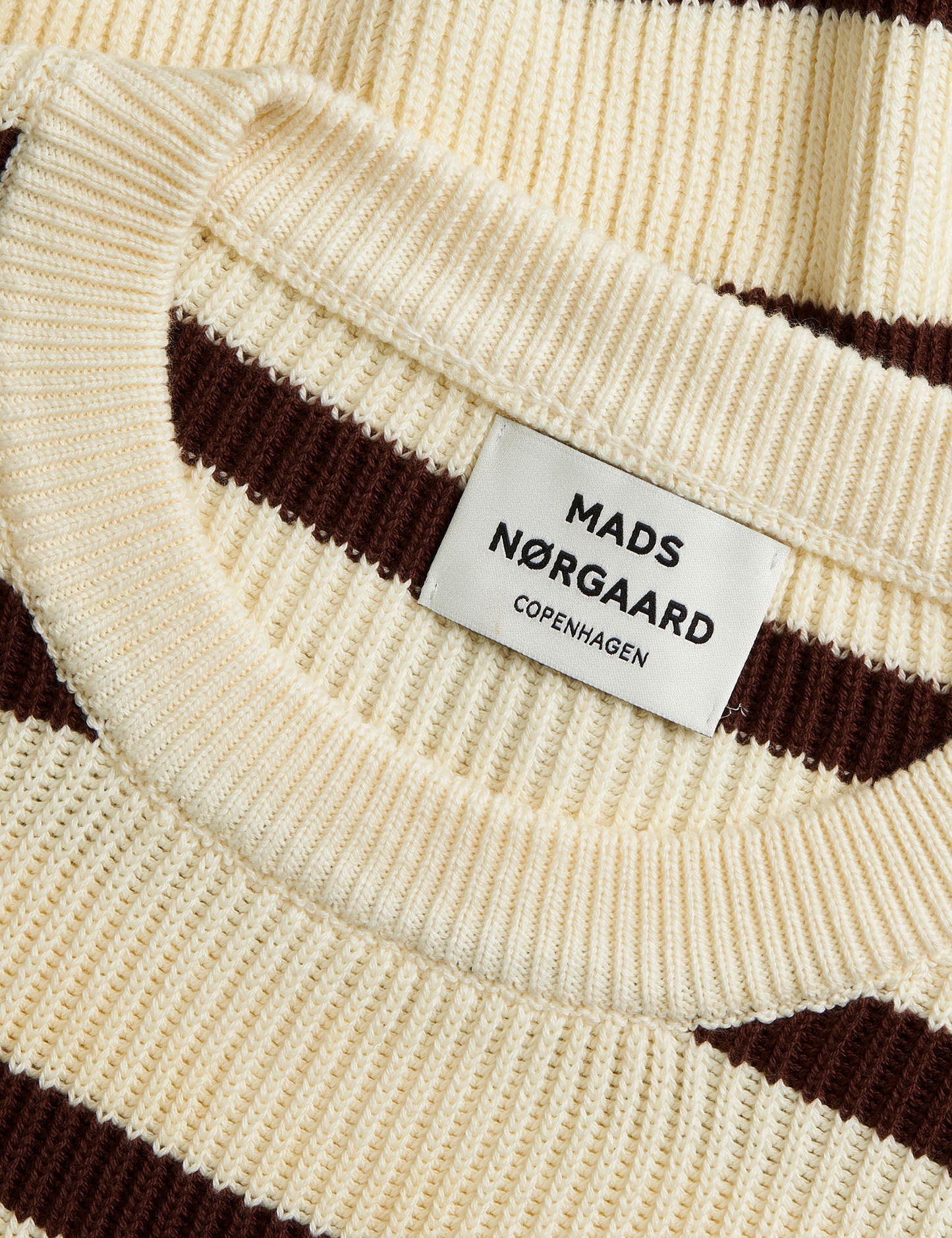 Nivi Eco Lindy Stripe Sweater, Vanilla Ice/Cambridge Brown