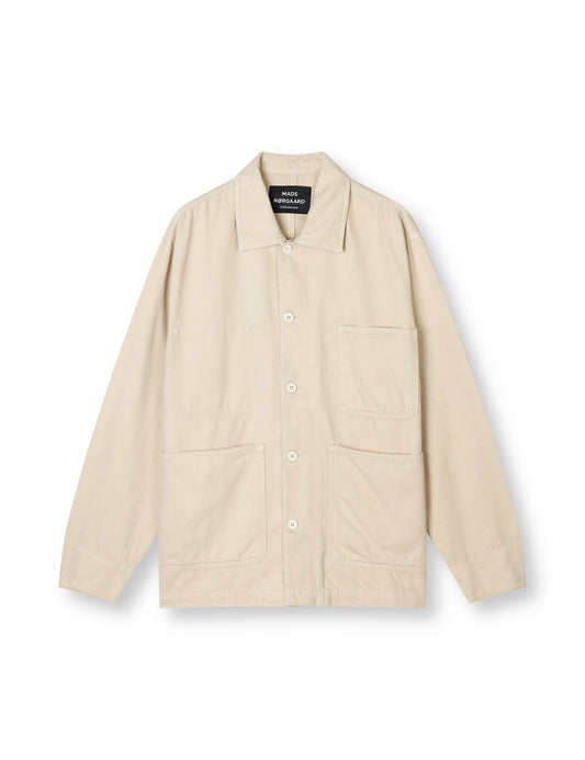 Syron Cotton Linen Chore Jacket, Oatmeal