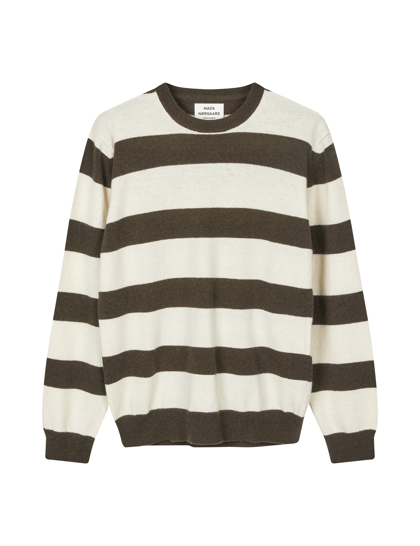 Eco Wool Stripe Kasey Sweater, Turkish Coffee/Winter White