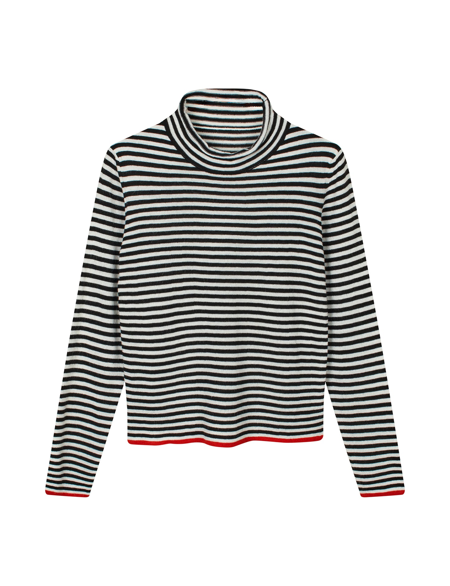 One Stripe Elsa Knit, Black/Ecru