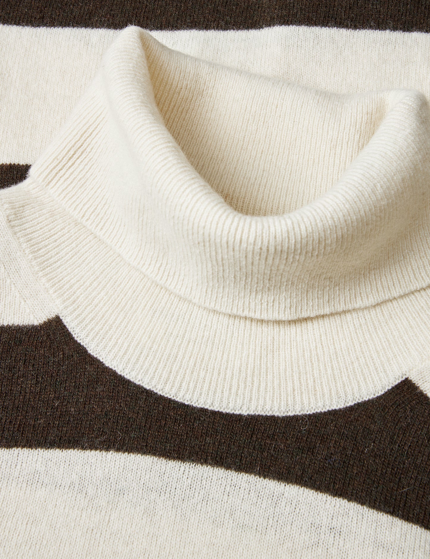 Eco Wool Stripe Kally Sweater, Turkish Coffee/Winter White