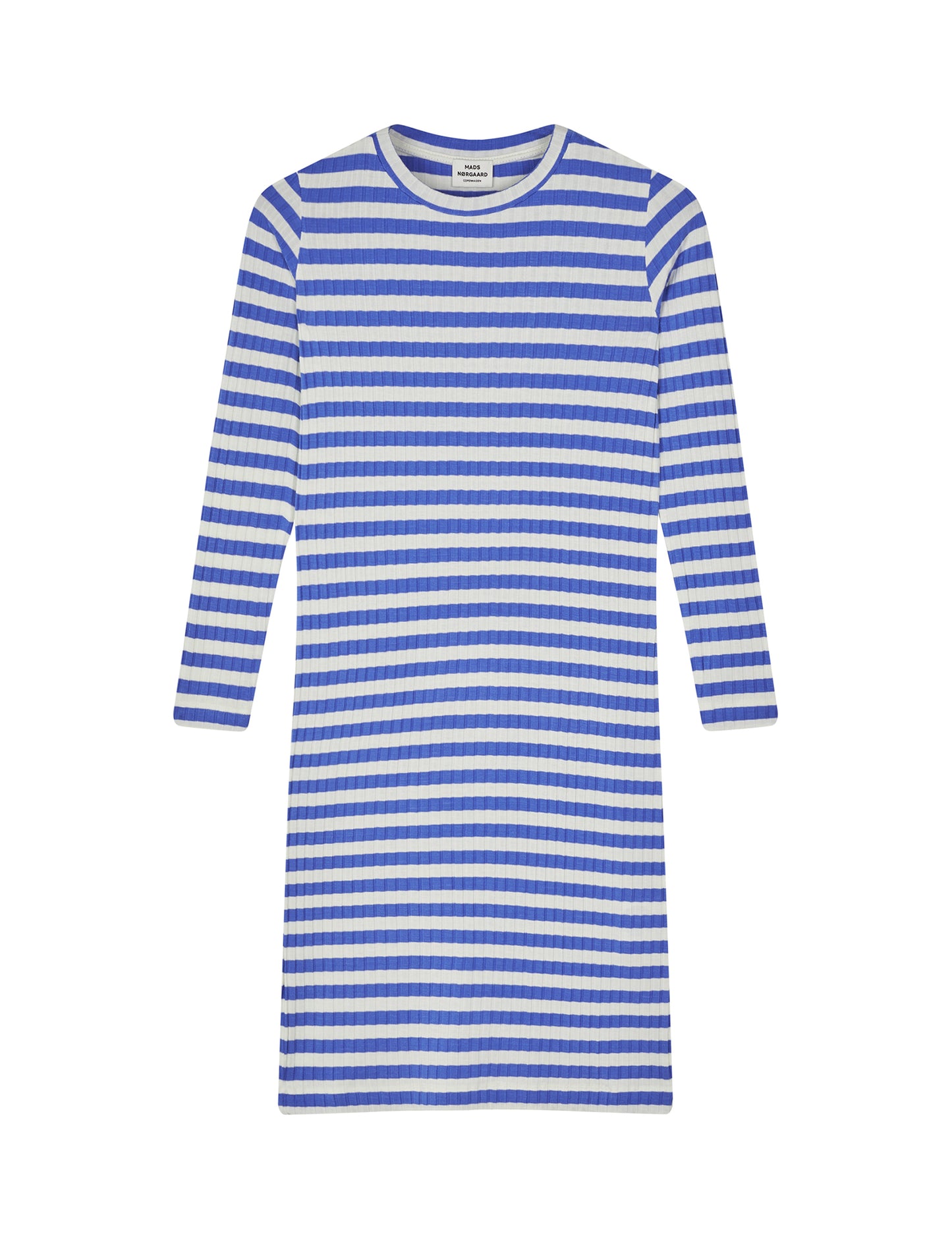 5x5 Classic Stripe Dubina Dress, Amparo Blue/ Vanilla Ice