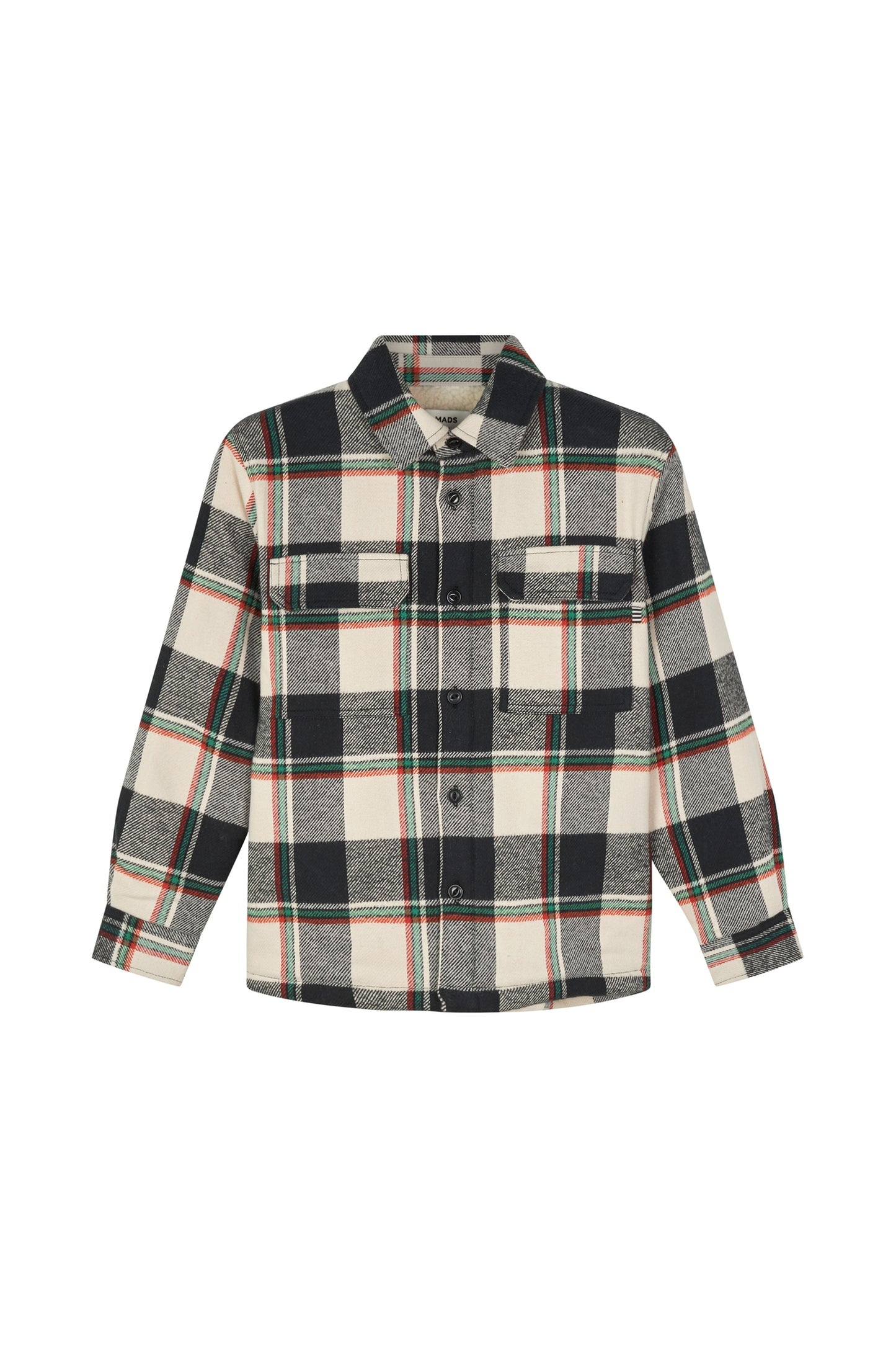 Flannel Teddy Seth Shirt, Black Check