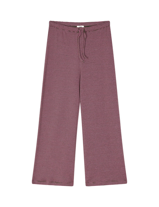 2x2 Cotton Stripe Verona Pants, Rosin/Carmine Rose