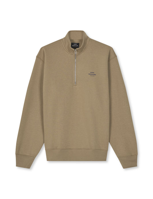 Standard Half Zip Logo Sweat, Lead Gray