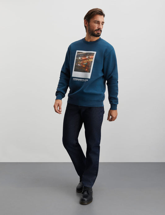 Standard Crew Poloroide Sweat, Midnight Navy