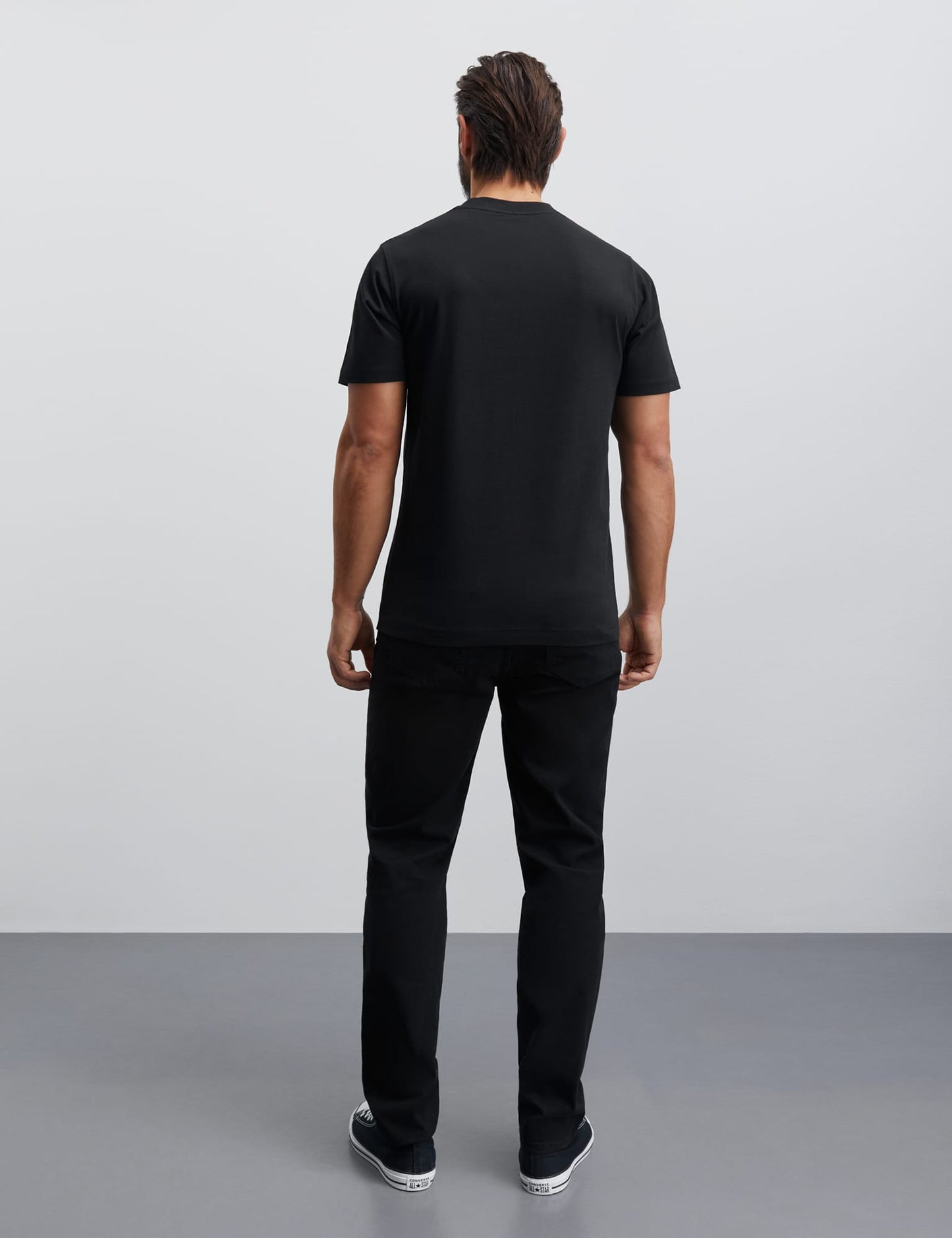 Cotton Jersey Frode Poloroide Tee, Black