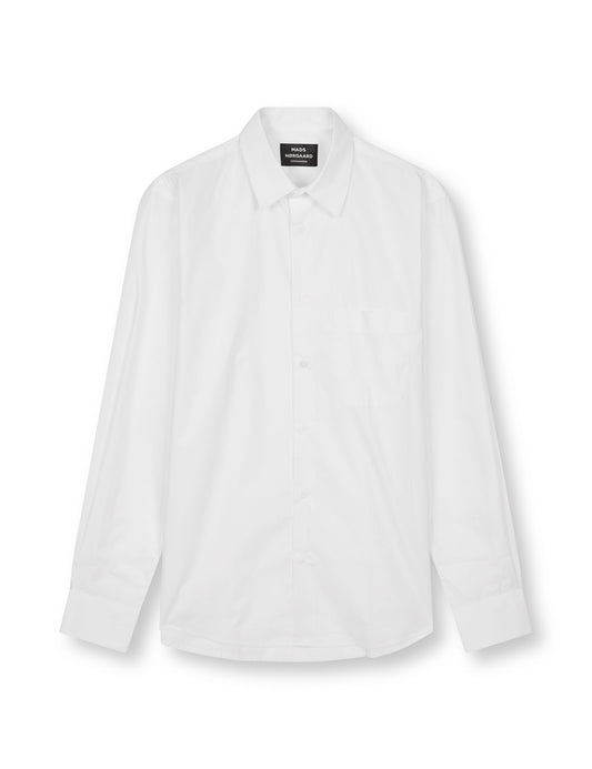 Organic Cotton Poplin Sune Shirt, White