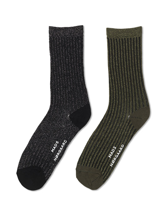 Sock Pair Ally Mix, Martini Olive/Black