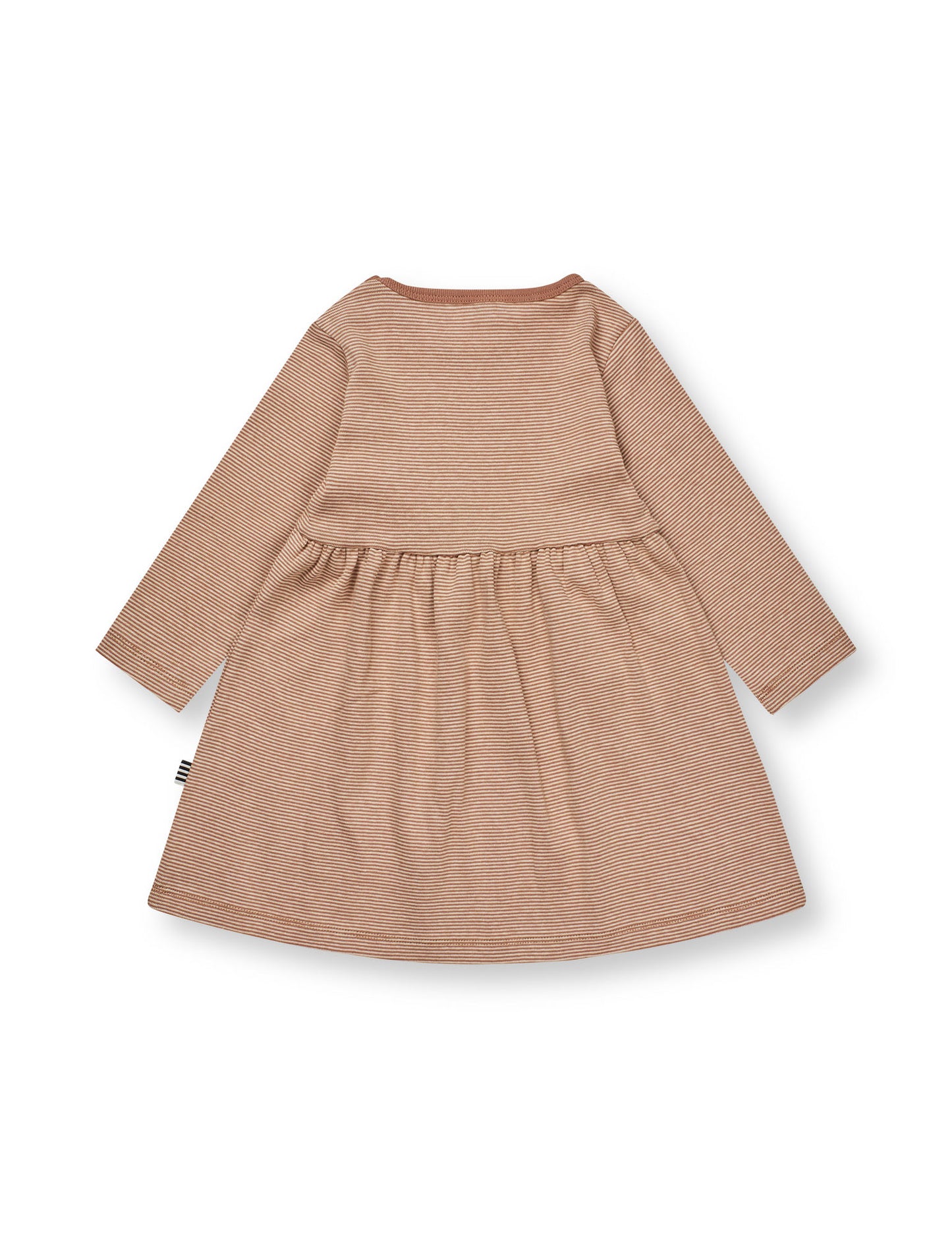 Soft Micro Striped Merkur Dress, Brownie/Fog