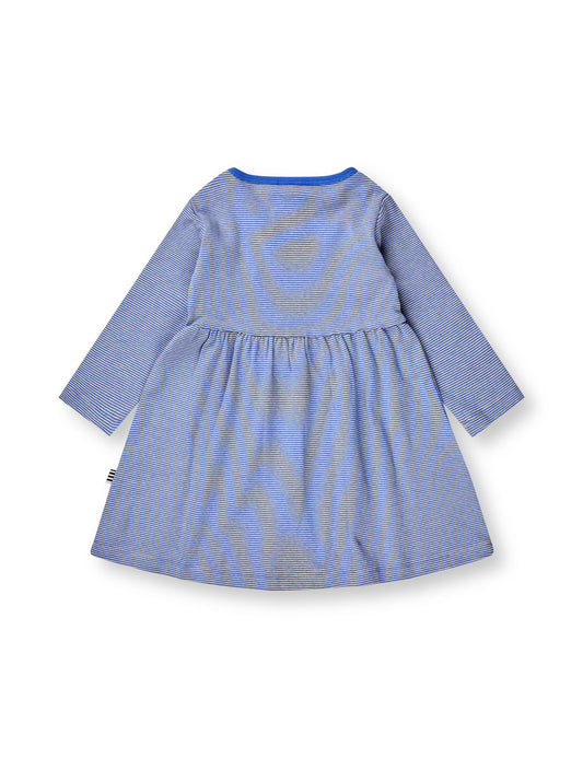 Soft Micro Striped Merkur Dress, Amparo Blue/Fog