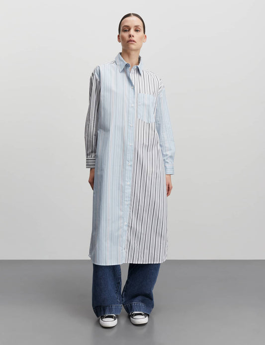 Yarpo Idun Dress Block, Pinstripe Mix