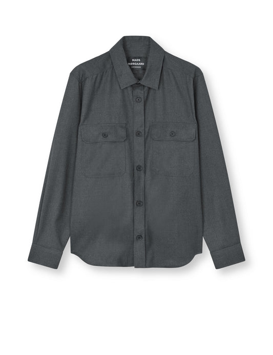 Firm Twill Skyler Shirt, Black Oyster