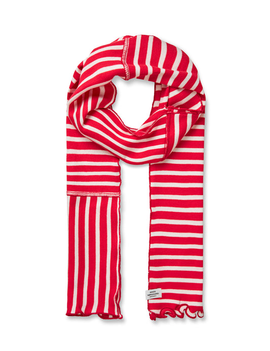 2x2 Leftover Thorla Scarf, High Risk Red/White Alyssum