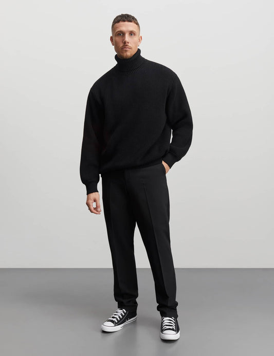 Tight Cotton Kurt Knit, Black