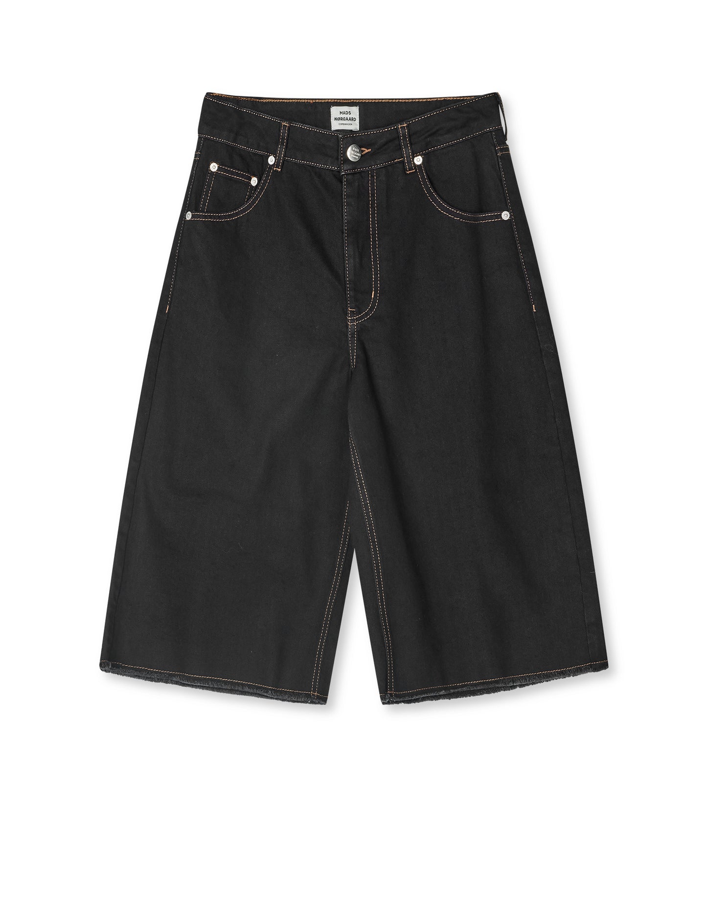 Dyed Denim Robyn Shorts, Black