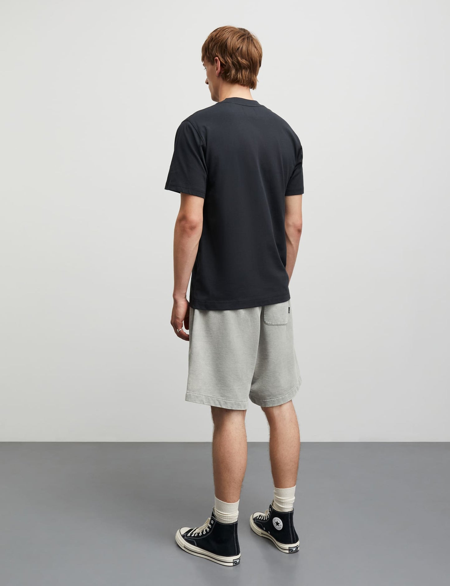 Compact Cotton Dye Shorts, Moon Mist