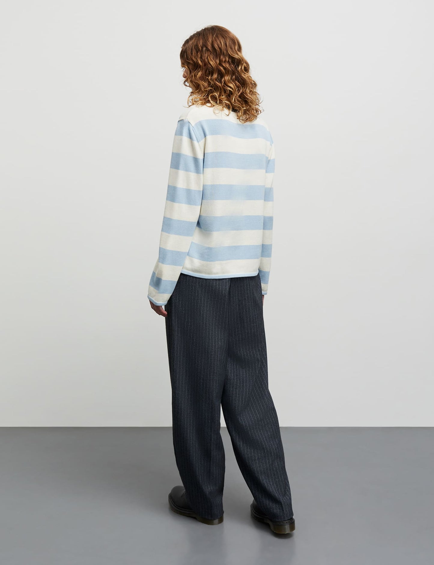 Tight Cotton Ivy Knit, Cashmere Blue/Vanilla Ice