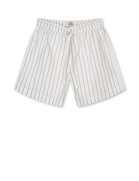 Crisp Poplin Pio Shorts, Pinstripe/Parisian Night