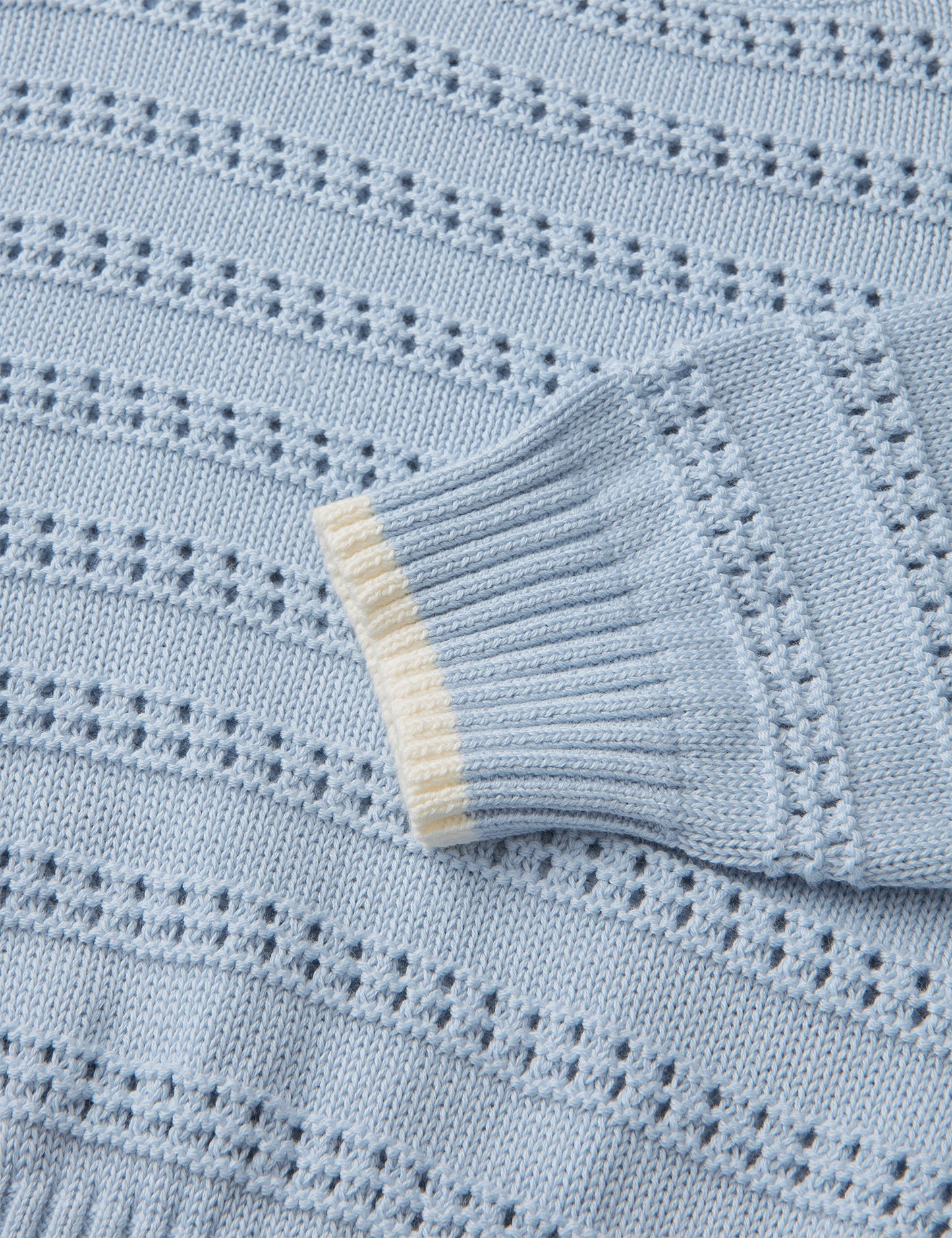 Tight Cotton Inga Knit, Cashmere Blue/Vanilla Ice